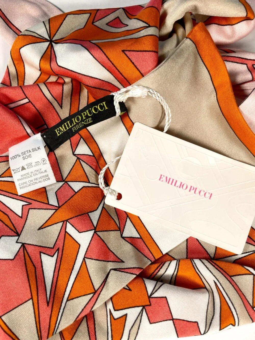 Emilio Pucci Skinny Silk Jersey Scarf NWT